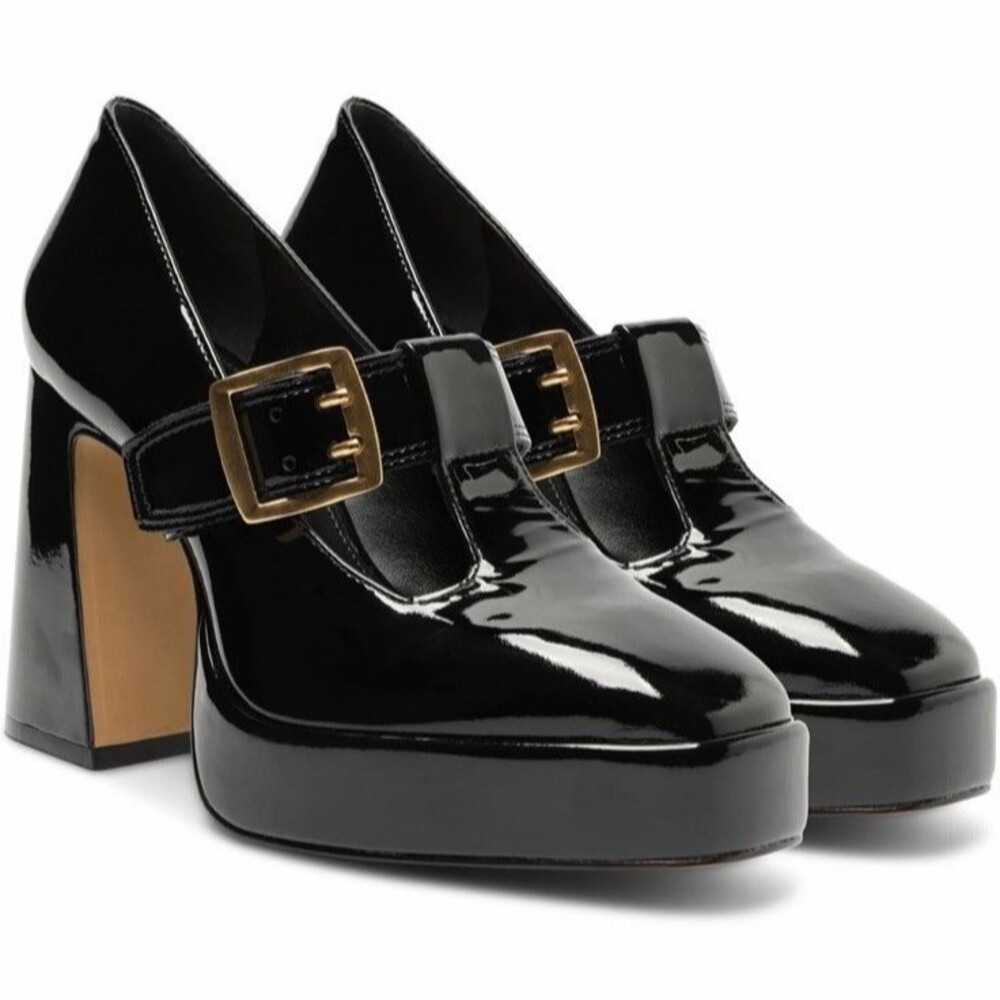 Vince Camuto Women's Black Marocean High Block Heel  Pump SZ 7.5